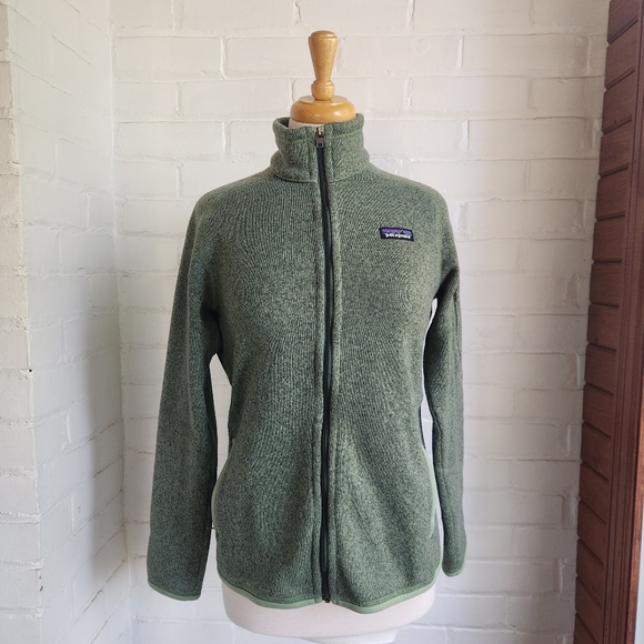 Patagonia Jacket Women M Green Better Sweater Fleece Outdoor Full Zip - Picture 1 of 9